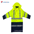 High visibility green and black 3m reflective safety jacket